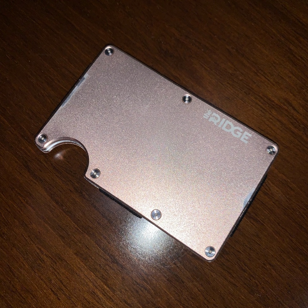 Ridge Wallet (Rose Gold w/money clip)